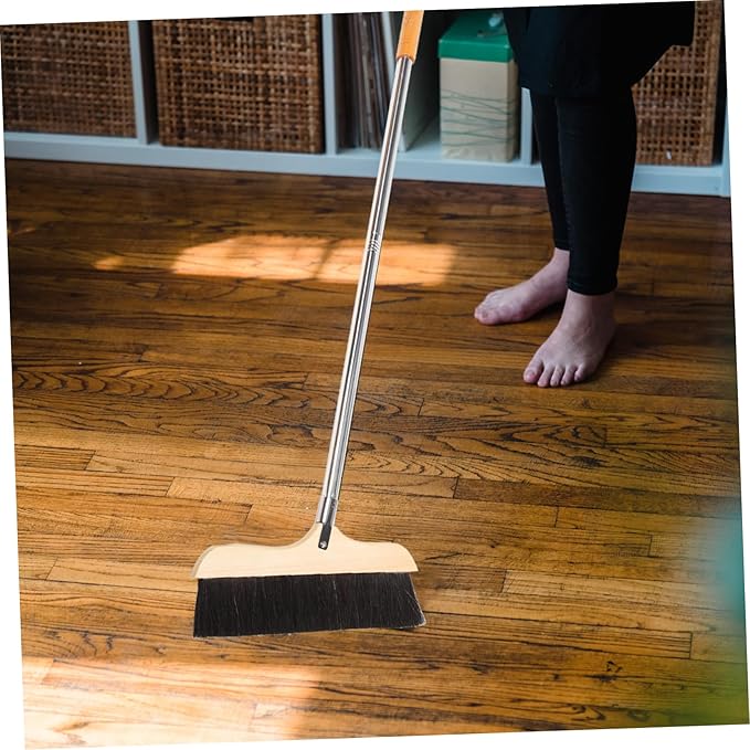 Broom Soft Bristle Cleaning Brush for Dusting Heavy Duty Floor Sweeping Tool