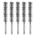 HARFINGTON 5Pcs Bore Brush Stainless Steel 16mm Dia Cleaning Twisted Wire Brush Tube Pipe Cleaner with Handle 1/4 Inch Hex Shank for Tubes, Ports, Bearings