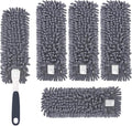 Reusable Microfiber Duster Refills Compatible with for MR.SIGA & OXO Duster- Washable Dusters Refill for MR.SIGA Lint Free Microfiber Duster for Cleaning, 4 Pack (Handle is Not Included)