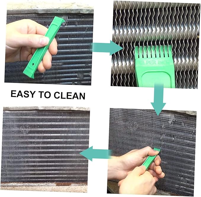 12pcs Air Conditioner Fin Combs Multi Fin Cleaning Brush for Radiators Coils and Condensers Tool for Air Conditioner Maintenance and Cleaning