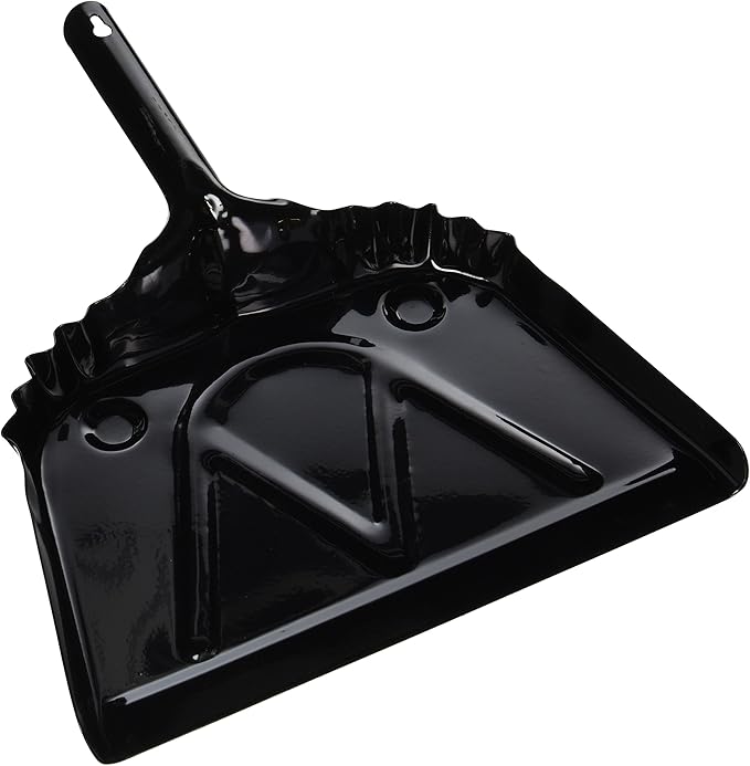 72539 24-Gauge Metal Dust Pan, 12-Inch , Black