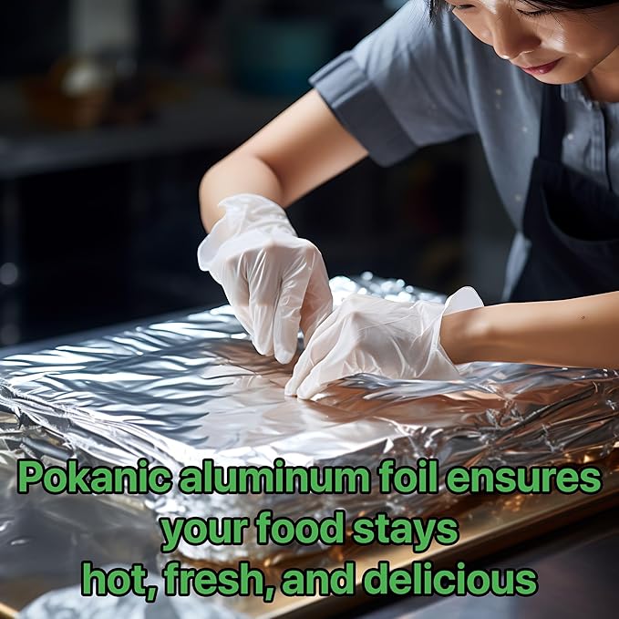 Aluminum Foil Wrap Roll 18 in x 500 ft Heavy Duty Commercial and Home Use for Food, BBQ, Grilling, Cooking, Baking, Roasting, Party (18 in x 500 ft, 1 Pack)
