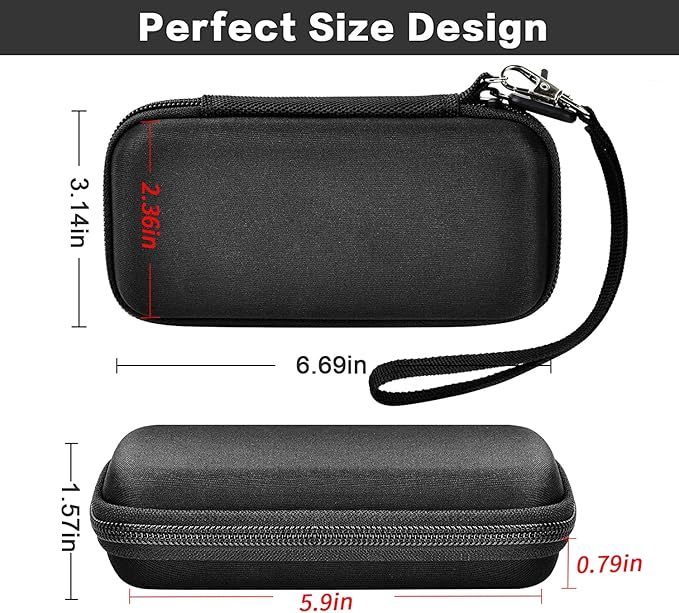 Case for Anker Magnetic Battery 10,000mAh Foldable Wireless Portable Charger, 633/622/621/321 5,000mAh Power Bank (MagGo) Holder, Storage for Baseus 6000mAh Cell Phone Power Delivery -Case Only-Black