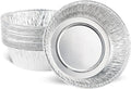 PLASTICPRO 6.5'' Inch Round Tin Foil Pans Disposable Aluminum, Freezer & Oven Safe - For Baking, Cooking, Storage, Roasting, & Reheating, Deep Pack of 20
