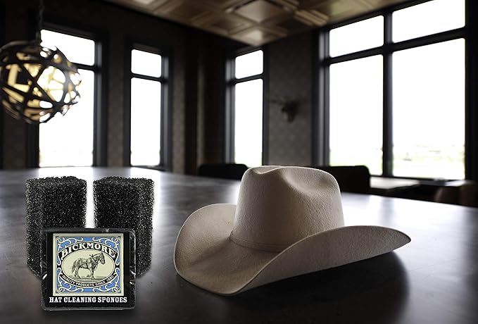 Bickmore Felt Hat Cleaning Sponge - Perfect for Western, Cowboy, Cowgirl Hats & More Black