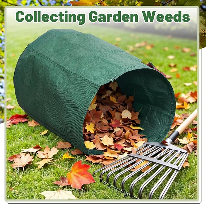 72 Gallons Reusable Yard Waste Bags, 2 Packs Lawn and Leaf Bags With Reinforced Handles, Collapsible Garden bag For Leaves,Grass,Storm Debris,Construction Waste, Standable&Foldable