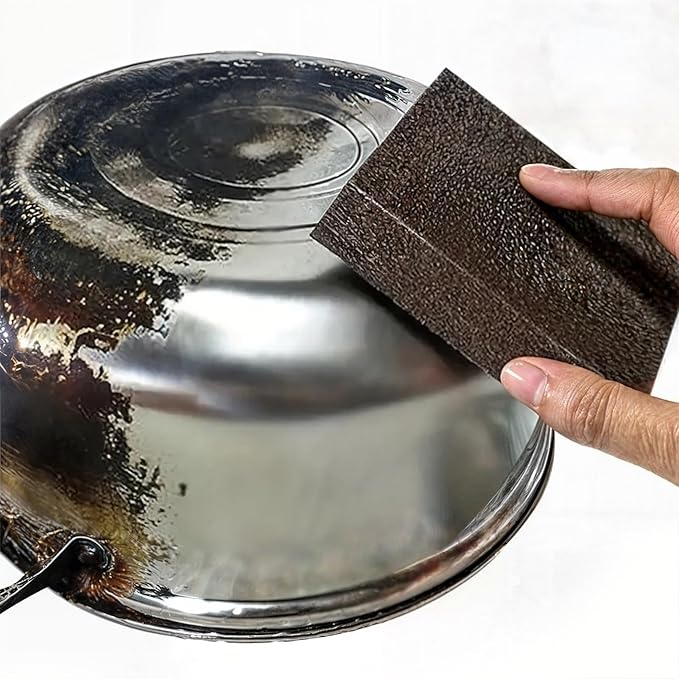 5 Powerful Pot Scrubber Cleaning Sponges, Heavy Duty Kitchen Eraser Scouring Pads, Dishwashing Oven Stove Cleaning Sponges, BBQ Grill Scrubbing Dish Cloths