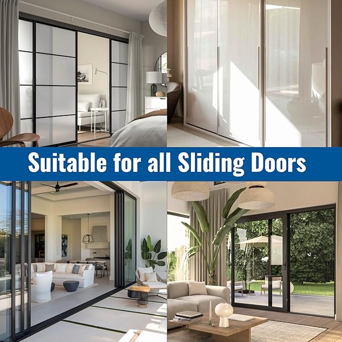 KC Hardware Vinyl Sliding Screen Door Track, Sliding Door Bottom Track Replacement, Patio Screen Door Guide -96 Inches -Pack of 2