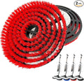 Steam Cleaner Mop Replacement Brush Heads for Shark steam and Scrub mop S7000 S7201 S7005 S7020 S7001C S7000AMZ S8001, Upgraded Scrubbing & Polishing Pads for Deep Cleaning Hard Floors, Black & Red