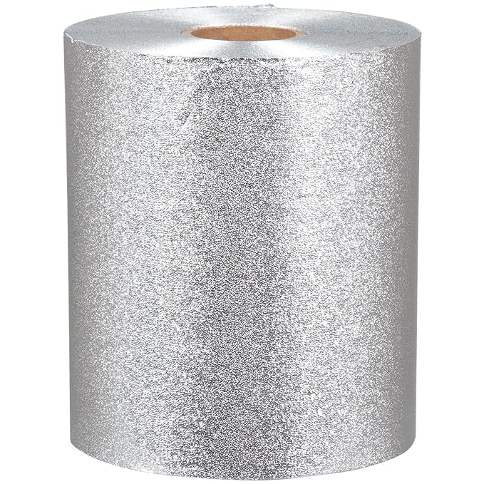 ForPro Professional Collection Expert Embossed Aluminum Foil Roll, 320 Ft Hair Foils for Color Application and Highlighting Services, Silver, Medium, 5W