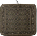 Brown Antique Tabriz Rug Dish Drying Mat for Kitchen Counter,Retro Turkish Vintage Floral Block Print Drying Mat 16 x 18 Inch with Absorbent Reversible Microfiber Drying Pad for Coffee Bar