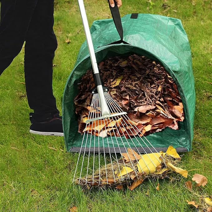 72-Gallon Large Yard Waste Bags, Large Yard Dustpan-Type Lawn and Leaf Bags, Reusable Garden Bags for Leaves, Debris, Grass, Clippings, Lawn Trash
