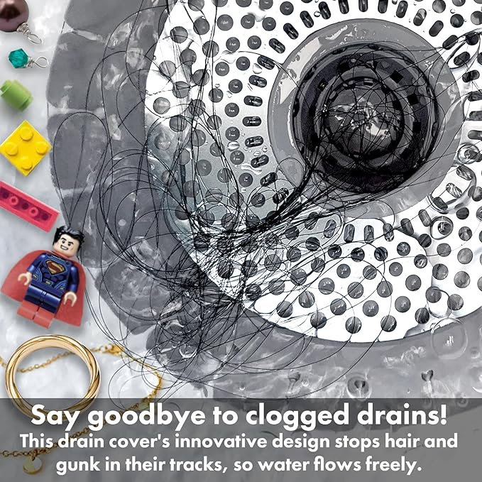 Shower Drain Hair Catcher/Bathtub Shower Drain Hair Trap/Strainer Stainless Steel Drain Protector
