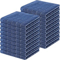 Homaxy 100% Cotton Terry Kitchen Dish Cloths, Ultra Soft and Absorbent Dish Towels for Kitchen, Suitable for Drying and Washing Dishes, 18 Pack, 12 x 12 Inches, Navy Blue