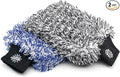 The Rag Company - The Cyclone Ultra Wash Mitts - 70/30 'Gauntlet' Blend Korean Microfiber, Foam Padding, Scratch-Free, Lint-Free, Great for Rinseless Washing, 8in x 9in, Blue + Black (2-Pack)