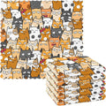 ALAZA Dish Towels - Funny Kittens Cat Dish Cloths, Super Absorbent, Lint Free, Soft Towel Kitchen Accessories Set of 6, 11"x11"