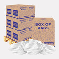 Recycled White Sheeting Cleaning Rags (600 lbs. Pallet 12x50 lbs. Box) – Lint Free White Cotton Cloths for Manufacturing | Automotive | Janitorial | Shop Rags Bulk - Multipurpose