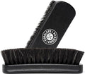 Premium Shoe Brush - Horsehair Shoe Brush - Concaved Handle for Premium Grip, Black
