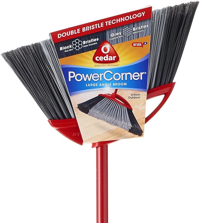 O-Cedar Power Corner Large Angle Broom (Pack of 3)