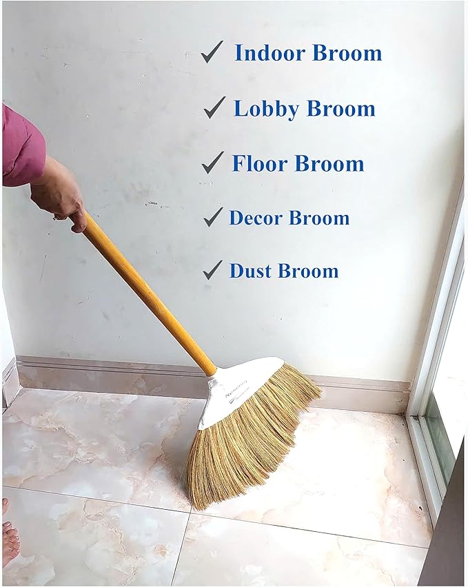Traditional Vietnamese Handmade Broom, Durable, Perfect for Home use or as a Unique Wedding Gift, 42 inches Long.