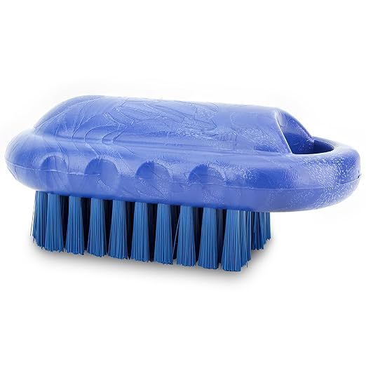 SPARTA 5 Inch Hand and Nail Brush with Stiff Polyester Bristles, Polypropylene Body, Color Coded Scrub Brush for Commercial Foodservice and Industrial Use, Blue (Pack of 12)