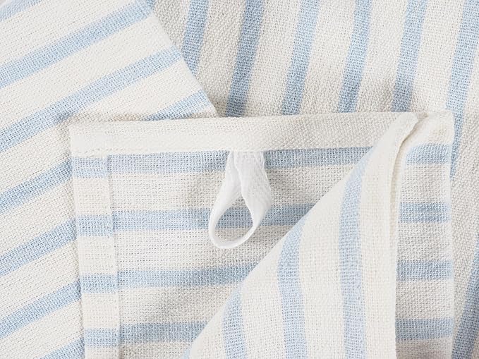 KAF Home Assorted Flat Kitchen Towels | 100% Cotton - 18 x 28 inches | Ultra Absorbent Soft Kitchen Tea Towels | Perfect for Cooking, Cleaning, and Drying Hands (Sky, 18 x 28-10 Pack)