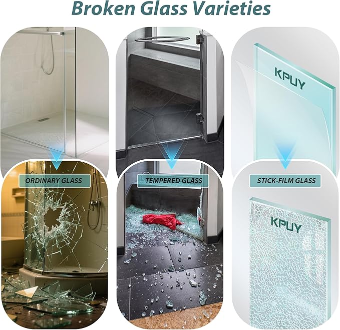 KPUY Frameless Shower Door, 49-54" W x 76" H Double Sliding Glass Shower Door, 1/4" (6mm) Thick Tempered Clear Glass with Explosion-Proof Film Nano Coating, Brushed Nickle