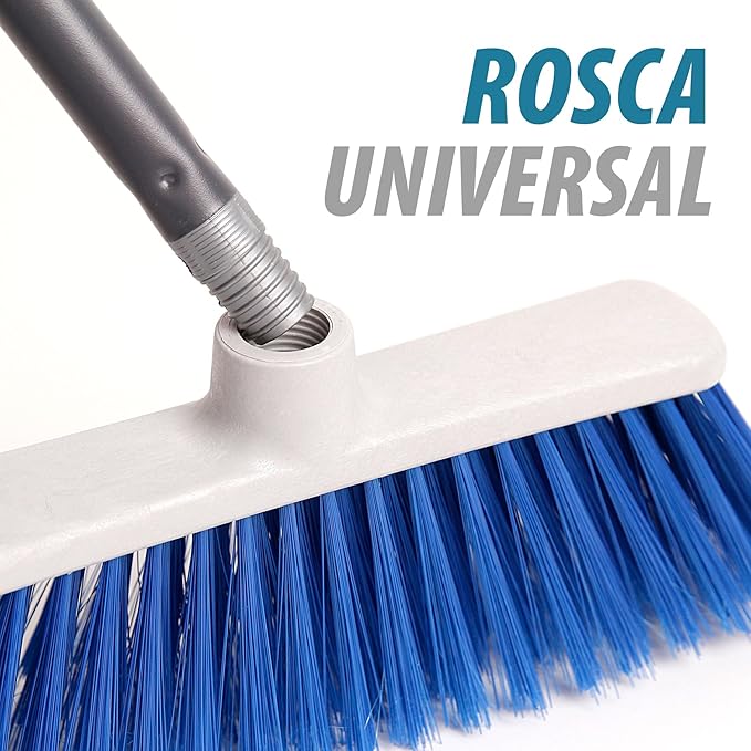 MAYA Poppy Broom - Soft and Efficient Sweep for Indoors - Lightweight and Sturdy Design (Blue)