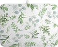 Summer Sage Green Leaves Dish Drying Mat Spring Eucalyptus Leaf Kitchen Dish Drying Pad Absorbent Dish Dryer Mat for Kitchen Countertops Microfiber Dishes Drainer Pad Dish Drying Rack Mat (18x24 in)