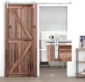 TSMST 10FT Sliding Barn Door Hardware Kit, Stainless Steel Heavy Duty Sturdy Barn Door Track for Single Wood Door, Slide Smoothly Quietly (I Style)