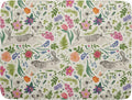 Spring Easter Dish Drying Mat for Kitchen Counter 18x24 Rabbit Bunny Green Pink Floral Vintage Print Absorbent Reversible Microfiber Drying Mats Kitchen Countertop Protector Dishes Drainer Rack Pad