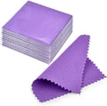 SEVENWELL 50pcs Jewelry Cleaning Cloth Pink Polishing Cloth for Sterling Silver Gold Platinum Small Polish Cloth 8x8cm