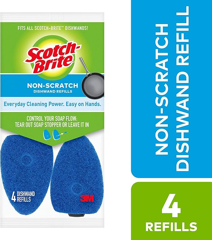 Scotch-Brite Non-Scratch Dishwand Refills, 4 Refills