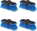 Car Wash Brush Head with Soft Bristle, 8in Car Cleaning Brush with Protective Bumper for Cleaning Auto Cars Trucks RV Boat Deck (4 Pack)