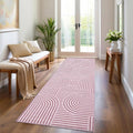 Modern Rug 2x6 Runners for Hallways, Abstract Kitchen Runner Rugs Non Slip Bath Runner, Rainbow Washable Runners Rug for Bedroom, Soft Long Rugs for Entryway Bathroom Laundry Dorm, Pink