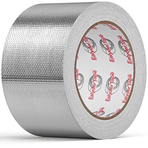3in x 82ft Adhesive Aluminum Foil Heat Shield Tape, Fiberglass Thermal Insulation Reflective Material for Pipe, Duct, Exhaust, HVAC and High Temp Protection, 5.91MIL