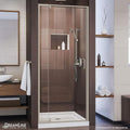 DreamLine Flex 28-32 in. W x 72 in. H Semi-Frameless Pivot Shower Door in Brushed Nickel, SHDR-22287200-04