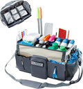 Large Cleaning Supplies Organizer-Cleaning Caddy Organizer With Handles & Shoulder Strap-Cleaning Bags for Cleaning Suppliers-Housekeepers Wearable Cleaning Tote Upgraded