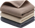 Mia'sDream Cotton Hand Face Head Towel Waffle Weave Kitchen Tea Towel Dish Towels, Soft and Absorbent Bath Guest Gym Towel Washcloths, 13inch x 28inch 3 Pack(Multi Color)