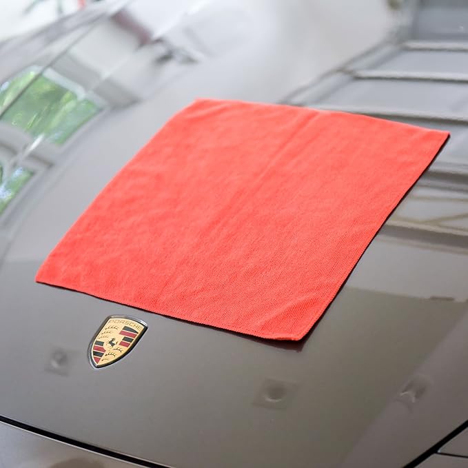 CARCAREZ Microfiber Cleaning Cloth - Ultra Absorbent Car Towels Traps Grime & Liquid for Streak-Free Mirror Shine, Scratch Proof