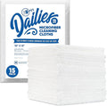 Dailies Microfiber Cleaning Cloths | 15-Pack (White) 12"x10" | Fits TowelNest Dispenser | Reusable, Absorbent, Washable | Eco-Friendly Paper Towel Alternative