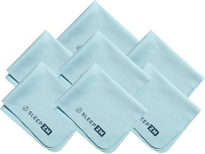 7 Pack Special Blue Light Glasses Microfiber Cleaning Cloths - Safe and Effective Cleans Lenses, Screens, Cameras, Eyeglasses, Cell Phone, LCD TV Screens and More (6X7)