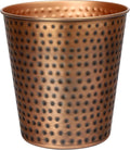 happimess HPM1110B Axel Modern Minimalist Hammered Steel 2-Gallon Wastebasket for Home, Bathroom, Living Room, Office, Bedroom, Kitchen, Antique Copper