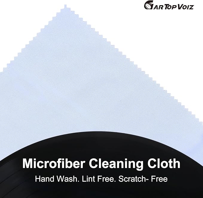 Record Cleaning Cloth, 6 Pack 12''x12'' Anti-Static Microfiber Towel by Gartopvoiz Lint-Free Cleaner for LP Record Vinyl, Glasses, TV Screen, Laptop