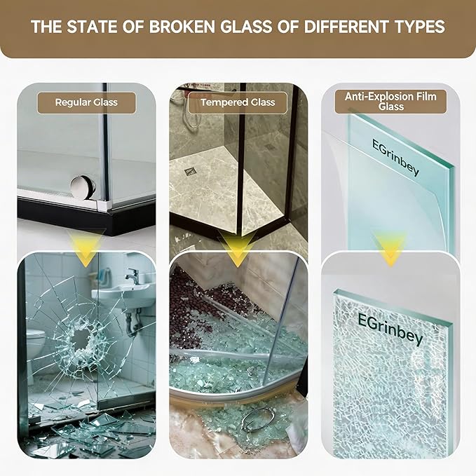 56-60"W x 60"H Frameless Bathtub Shower Door, Double Sliding Tub Shower Glass Door, 5/16" (8mm) SGCC Tempered Glass Shower Doors with Nano-Coating and Explosion-Proof Film, Easy to Clean, Matte Black