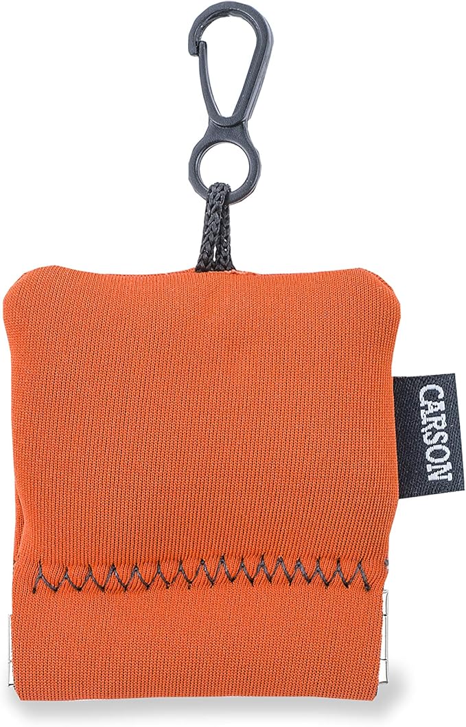 Carson Stuff-It Pro Microfiber Lens Cloth Cleaning System for Glasses, Smartphones, Tablets, Optics, Lenses, Cameras and More, 8.0'' x 8.0'' - Orange (SN-80OR)