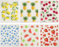 Patelai Mixed Fruit Swedish Kitchen Dishcloths Reusable Dish Towels Absorbent and Fast Dry Cleaning Cloths for Kitchen Blueberry Cherry Strawberry Lemon Pineapple Watermelon Cleaning Wipes (6 Count)