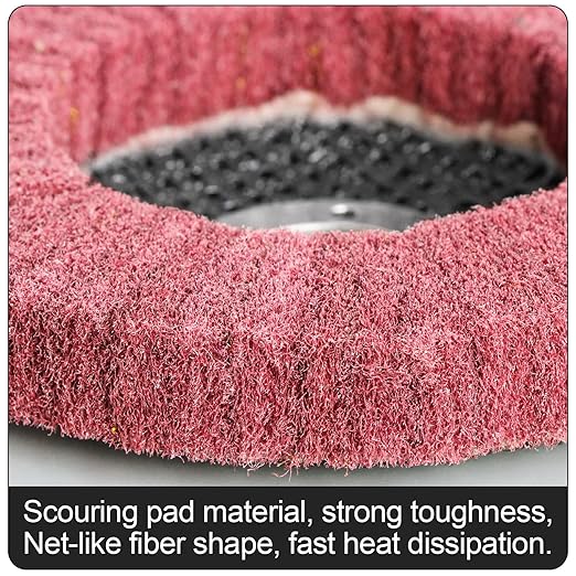 15Pcs 4.5" x 7/8" Nylon Fiber Flap Disc Polishing Grinding Wheel,Scouring pad Buffing Wheel for Angle Grinder