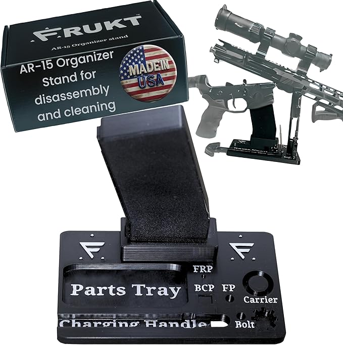 Organizer Stand for Cleaning and Display of The AR 15 Platform, Gift for Gun Collector and Enthusiast, Made in USA