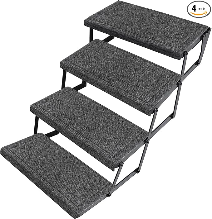OKBA RV Step Covers,23" Wide Camper Step Cover for 8-11" Deep Stairs - 4 Pack Gray RV Stair Covers to Keep Camper Clean
